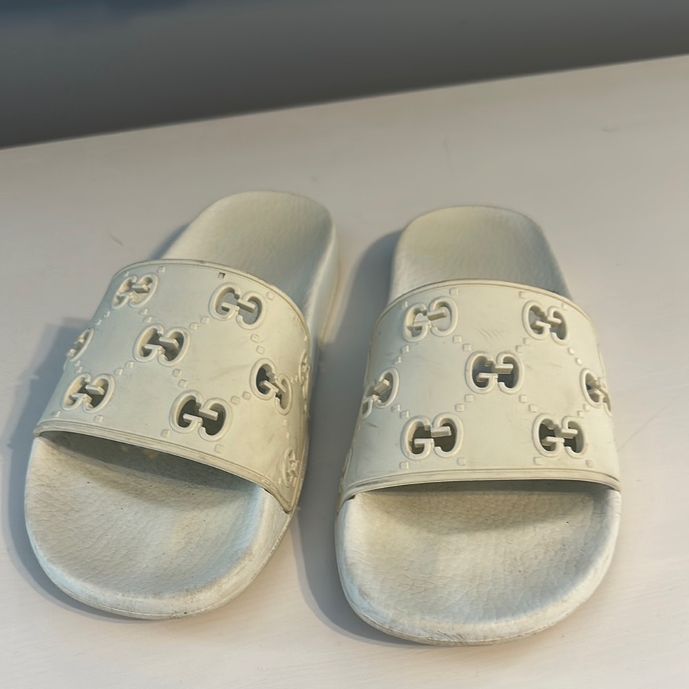 Gucci Beige Slide Sandals